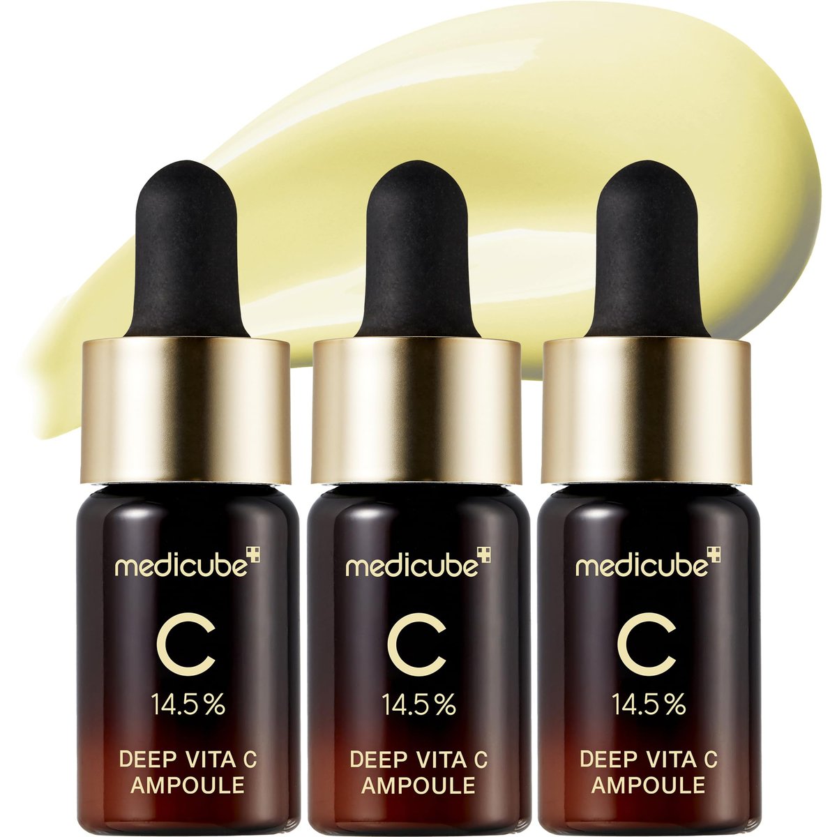 Medicube Deep Vita C Serum 2.0 - 14.5% Pure Vitamin C Serum for Hyperpigmentation, Dark Spots & Blemishes | Korean Skincare | 3 x 10g Bottles with 16 Self-Tests - görsel 2