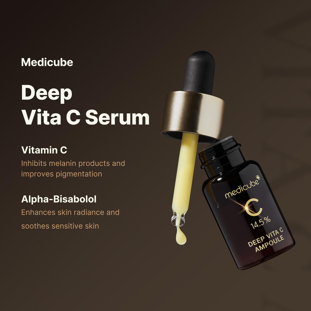 Medicube Deep Vita C Serum 2.0 - 14.5% Pure Vitamin C Serum for Hyperpigmentation, Dark Spots & Blemishes | Korean Skincare | 3 x 10g Bottles with 16 Self-Tests - görsel 6