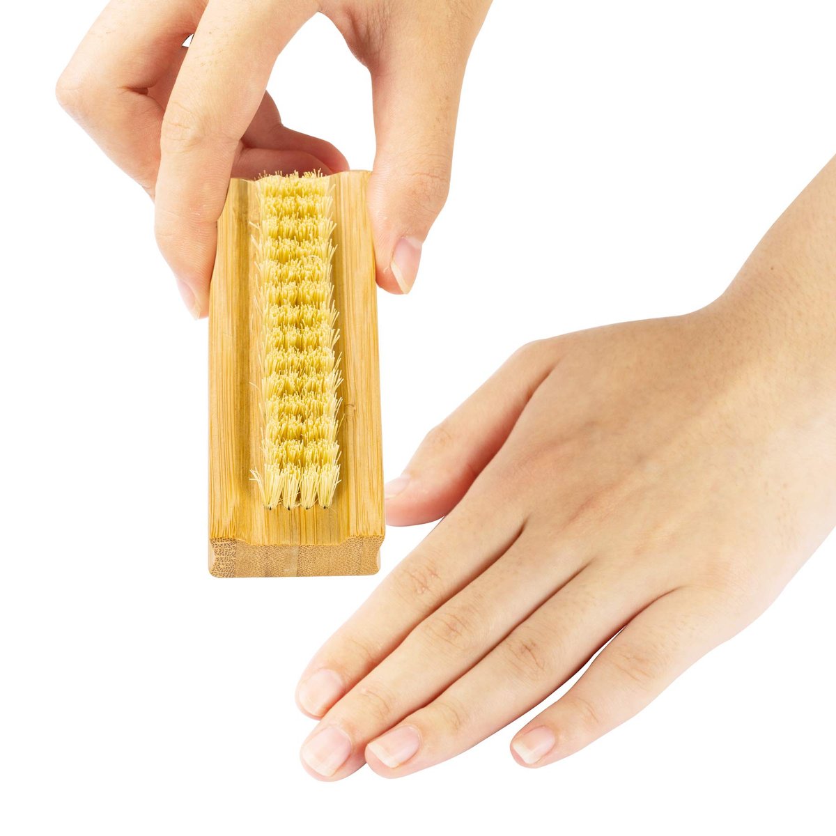 GREENTH PRO Bamboo Nail Brush – 2-Pack Two-Sided Firm Natural Wooden Sisal Scrub Brush for Toes and Nails - görsel 9