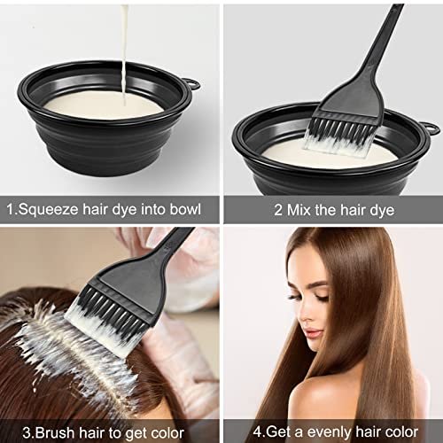 Yexixsr 5-Piece Professional Salon Hair Coloring Dyeing Kit - Hair Bleach & Dye Kit with Brush, Bowl & Clips for At-Home or Salon Use - görsel 8