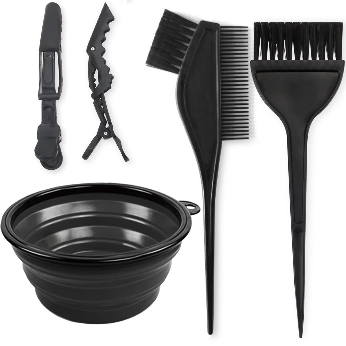 Yexixsr 5-Piece Professional Salon Hair Coloring Dyeing Kit - Hair Bleach & Dye Kit with Brush, Bowl & Clips for At-Home or Salon Use - görsel 1