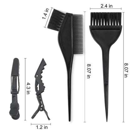 Yexixsr 5-Piece Professional Salon Hair Coloring Dyeing Kit - Hair Bleach & Dye Kit with Brush, Bowl & Clips for At-Home or Salon Use