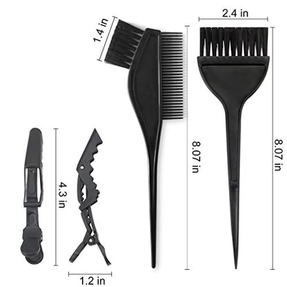 Yexixsr 5-Piece Professional Salon Hair Coloring Dyeing Kit - Hair Bleach & Dye Kit with Brush, Bowl & Clips for At-Home or Salon Use