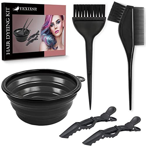 Yexixsr 5-Piece Professional Salon Hair Coloring Dyeing Kit - Hair Bleach & Dye Kit with Brush, Bowl & Clips for At-Home or Salon Use - görsel 14