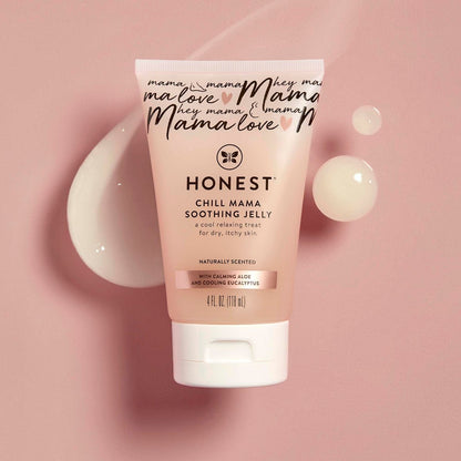 The Honest Company Mama Chill Soothing Jelly - Cooling Formula for Itchy Dry Growing Belly, Aloe & Eucalyptus Infused, 4 fl oz