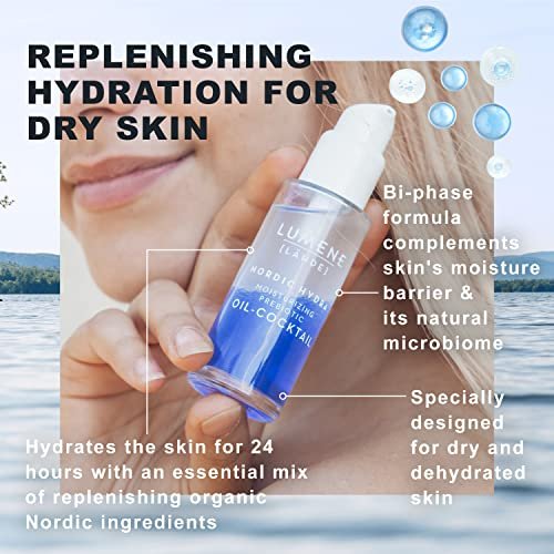 Lumene Nordic Hydra Moisturizing Prebiotic Oil-Cocktail - Nurturing Bi-Phase Face Oil for Dehydrated Skin & Skin Barrier Repair, Essential Nordic Mix & Hydrating Oil for Dry Skin, 30ml - görsel 8
