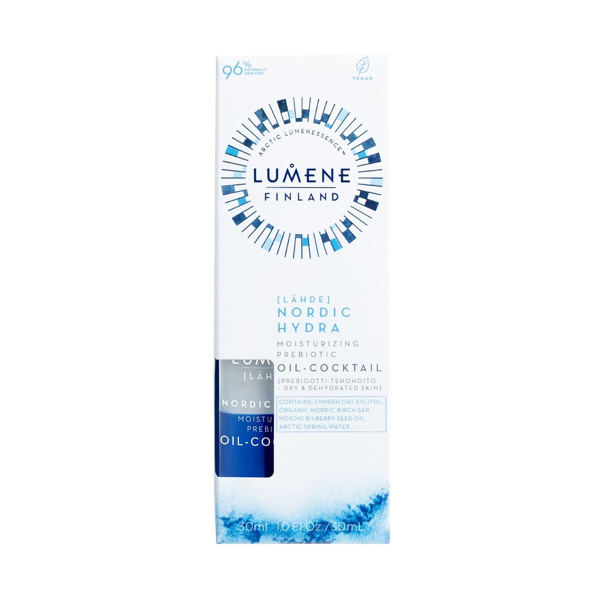 Lumene Nordic Hydra Moisturizing Prebiotic Oil-Cocktail - Nurturing Bi-Phase Face Oil for Dehydrated Skin & Skin Barrier Repair, Essential Nordic Mix & Hydrating Oil for Dry Skin, 30ml - görsel 3