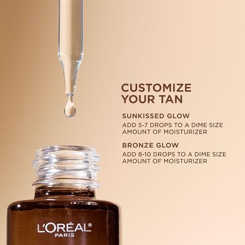 L'Oreal Paris Sublime Bronze Self Tanning Facial Drops with Hyaluronic Acid, Gradual Tan, Fragrance-Free, 1 fl. Oz Avelisse