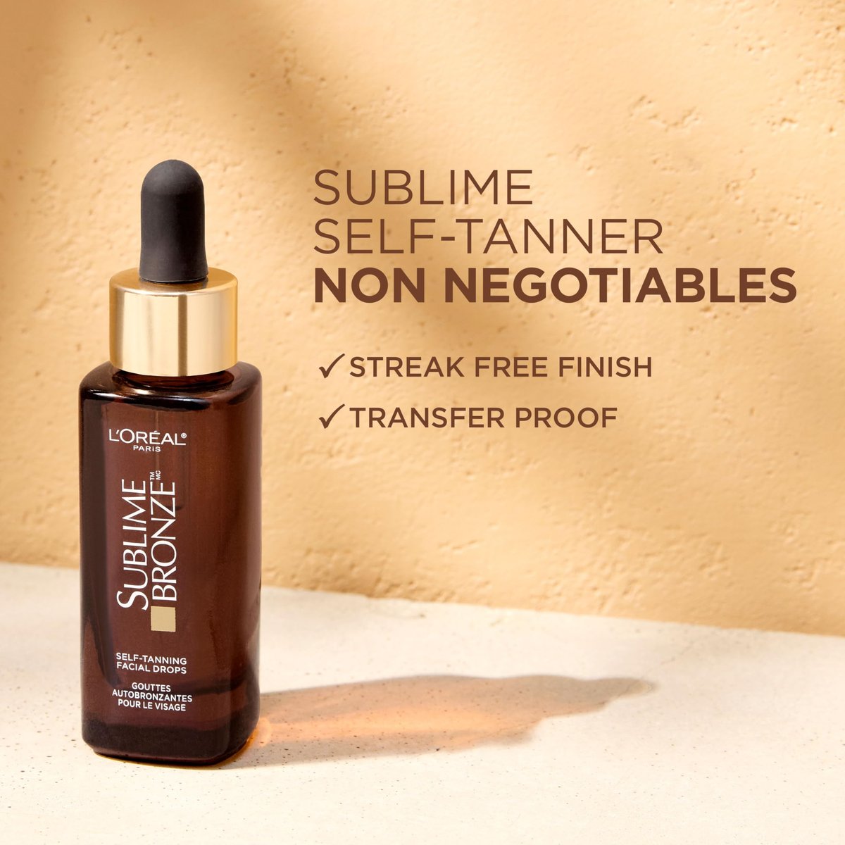 L'Oreal Paris Sublime Bronze Self Tanning Facial Drops with Hyaluronic Acid, Gradual Tan, Fragrance-Free, 1 fl. Oz Avelisse