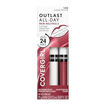 Covergirl Outlast All-Day Lip Color with Moisturizing Topcoat - New Neutrals - Good Mauve (Pack of 1)