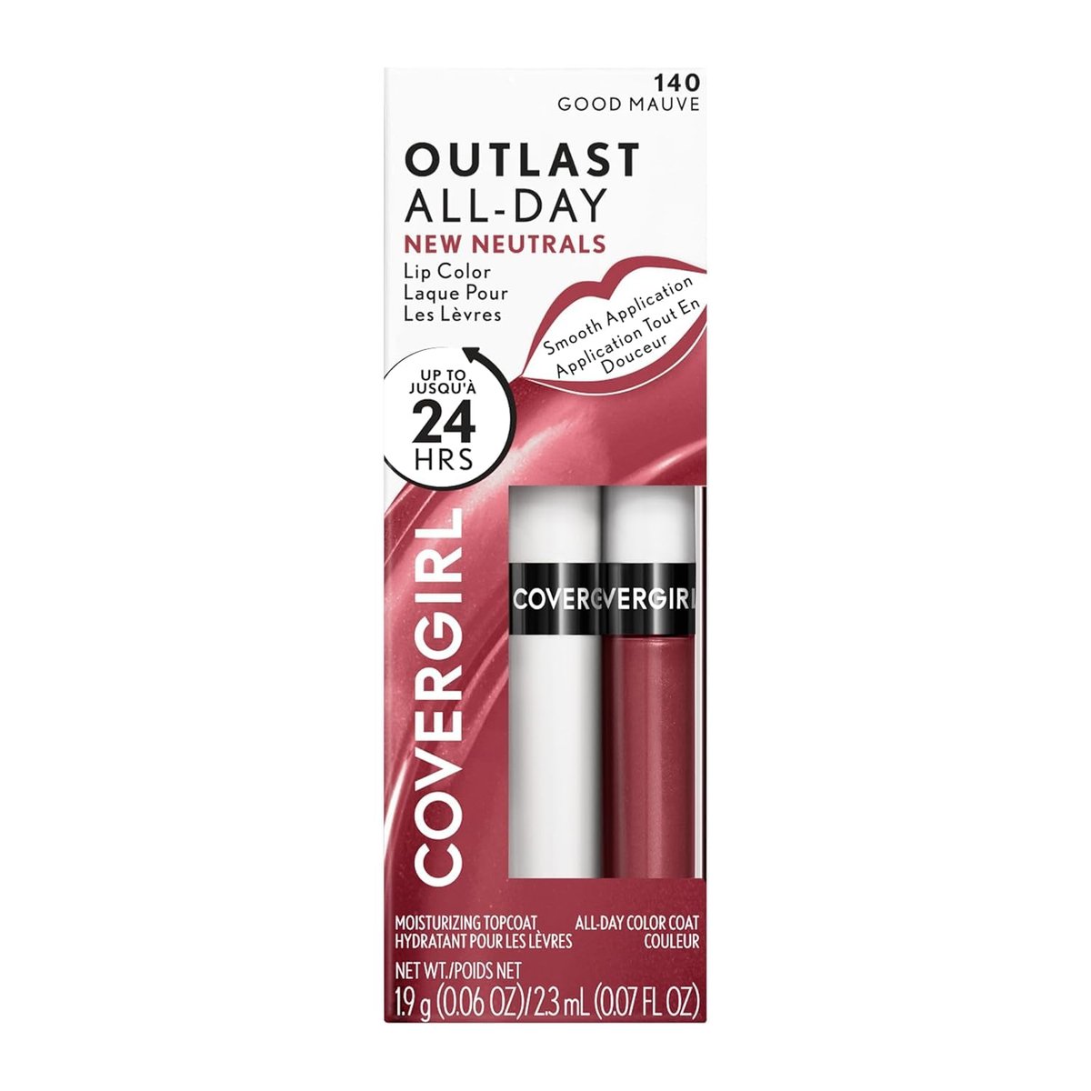 Covergirl Outlast All-Day Lip Color with Moisturizing Topcoat - New Neutrals - Good Mauve (Pack of 1) - görsel 4
