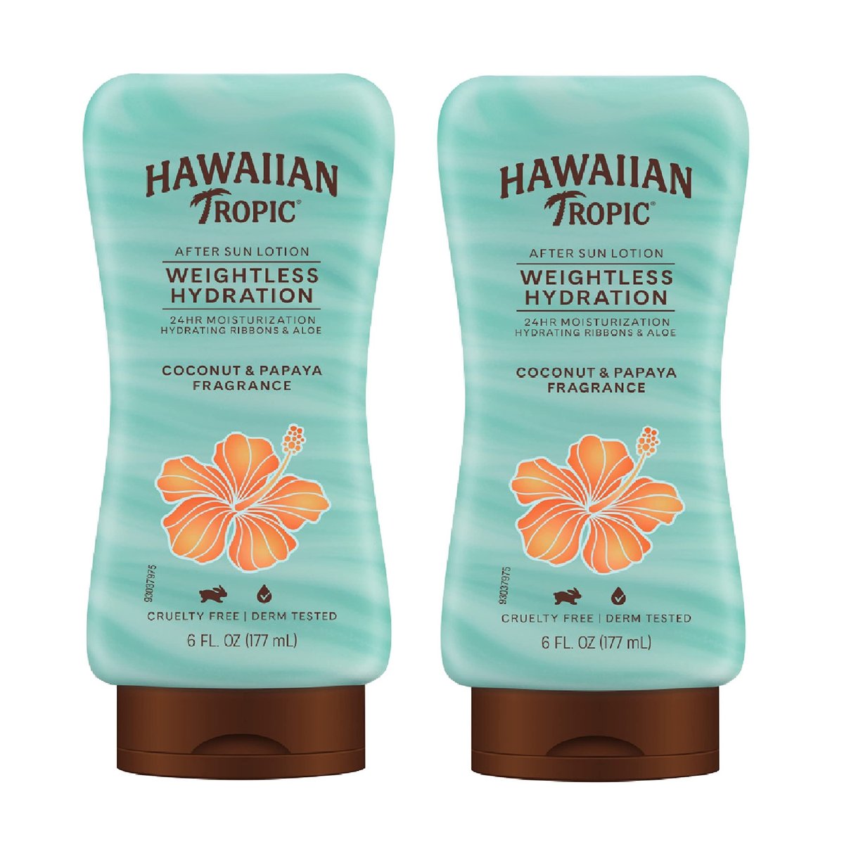 Hawaiian Tropic Weightless Hydration After Sun Lotion with Aloe, 6 Fl Oz Twin Pack - After Sun Moisturizer Avelisse