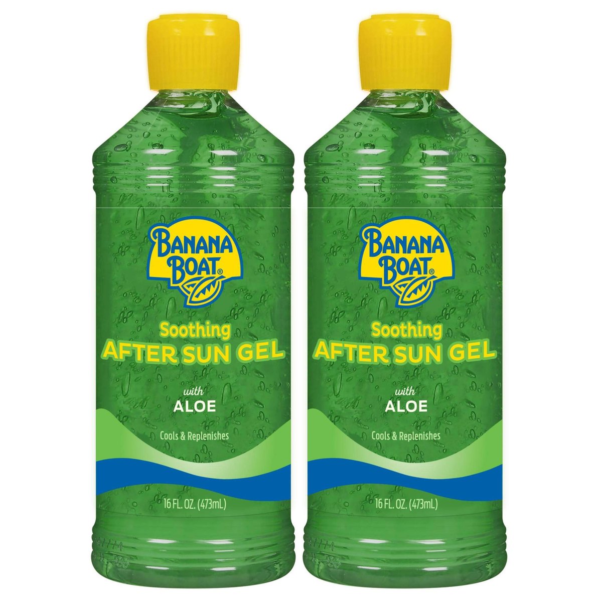 Banana Boat Soothing After Sun Gel with Aloe Twin Pack – 16 fl oz Each, Sunburn Relief & After Sun Care - görsel 1