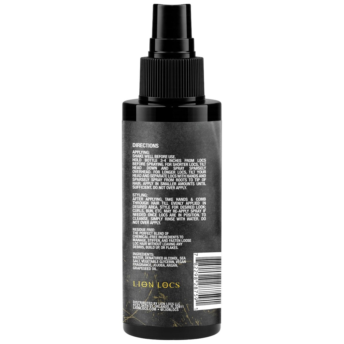 Lion Locs Sea Salt Spray for Locs & New Dreadlocks – Starter Twist & Retwist Texturizing Hair Spray – Vegan, Residue Free, Lightweight Hold with Jojoba & Argan Oils (4oz) Avelisse