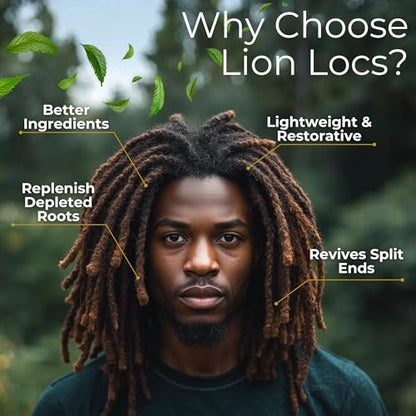 Lion Locs Sea Salt Spray for Locs & New Dreadlocks – Starter Twist & Retwist Texturizing Hair Spray – Vegan, Residue Free, Lightweight Hold with Jojoba & Argan Oils (4oz) Avelisse