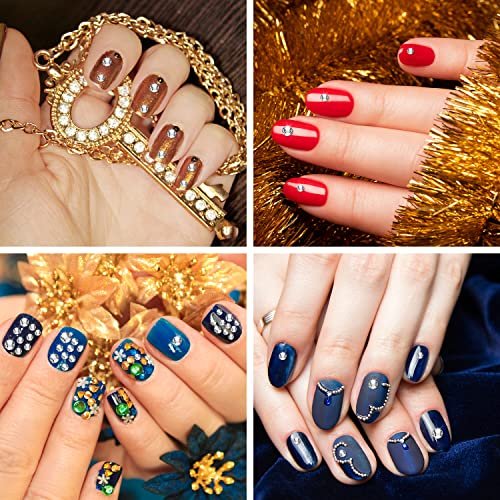 2000 Pcs Clear Rhinestones Flat Back Glass Gems - 6 Sizes 1.5-6mm with Tweezer and Wax Pencil for Nails, Face, Makeup, Clothes Decoration - görsel 12
