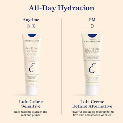 Embryolisse Lait Creme Concentre Sensitive Face Moisturizer and Makeup Primer, Hypoallergenic Fragrance-Free Face Cream with Aloe Vera and Shea Butter, 3.38 Fl Oz