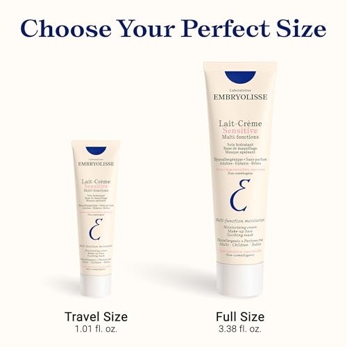 Embryolisse Lait Creme Concentre Sensitive Face Moisturizer and Makeup Primer, Hypoallergenic Fragrance-Free Face Cream with Aloe Vera and Shea Butter, 3.38 Fl Oz - görsel 7