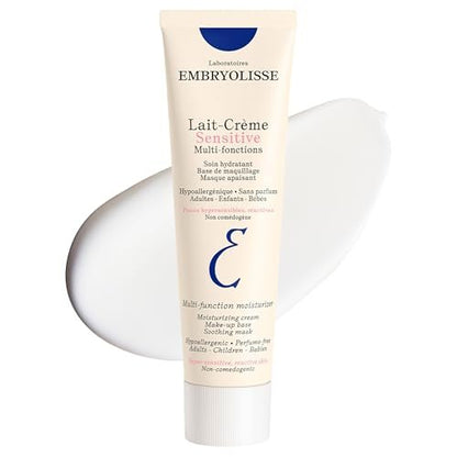 Embryolisse Lait Creme Concentre Sensitive Face Moisturizer and Makeup Primer, Hypoallergenic Fragrance-Free Face Cream with Aloe Vera and Shea Butter, 3.38 Fl Oz