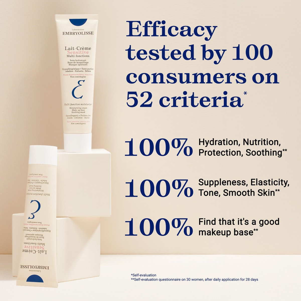 Embryolisse Lait Creme Concentre Sensitive Face Moisturizer and Makeup Primer, Hypoallergenic Fragrance-Free Face Cream with Aloe Vera and Shea Butter, 3.38 Fl Oz - görsel 12