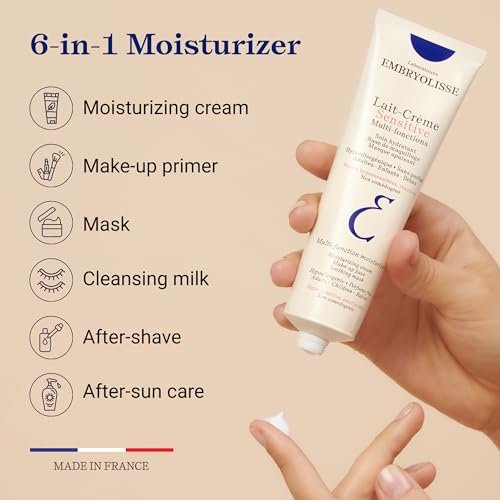 Embryolisse Lait Creme Concentre Sensitive Face Moisturizer and Makeup Primer, Hypoallergenic Fragrance-Free Face Cream with Aloe Vera and Shea Butter, 3.38 Fl Oz - görsel 5