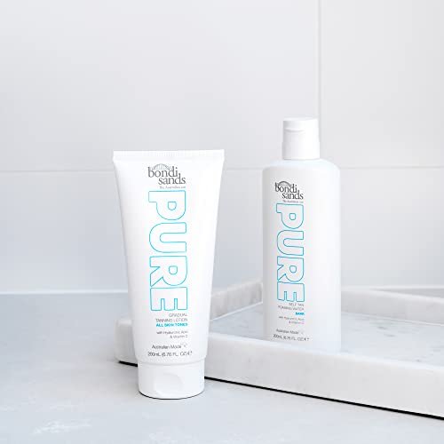 Bondi Sands PURE Gradual Tanning Lotion – Hydrating Hyaluronic Acid, Fragrance Free, Vegan, Cruelty Free, 200 mL Avelisse