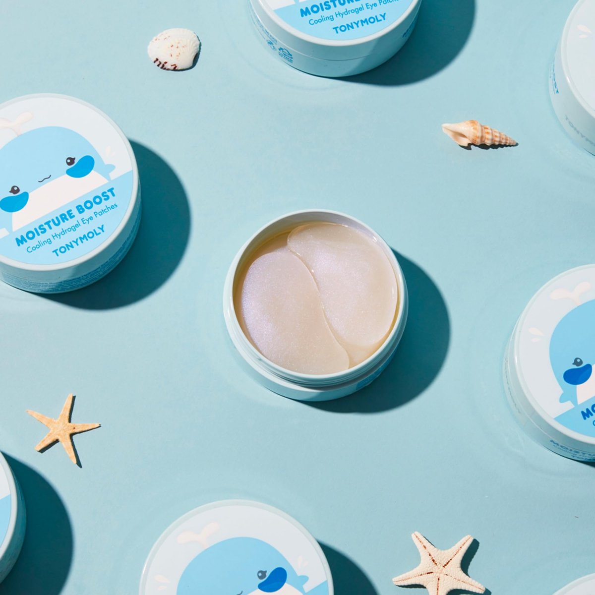 TONYMOLY Moisture Boost Cooling Hydrogel Eye Patches – Hydrating & Refreshing Under Eye Patches with Hyaluronic Acid, Spirulina & Plankton, 30 Pairs Avelisse