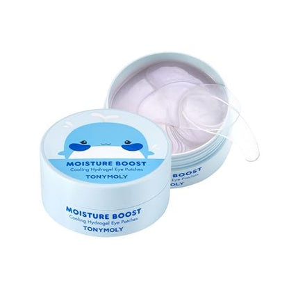 TONYMOLY Moisture Boost Cooling Hydrogel Eye Patches – Hydrating & Refreshing Under Eye Patches with Hyaluronic Acid, Spirulina & Plankton, 30 Pairs Avelisse