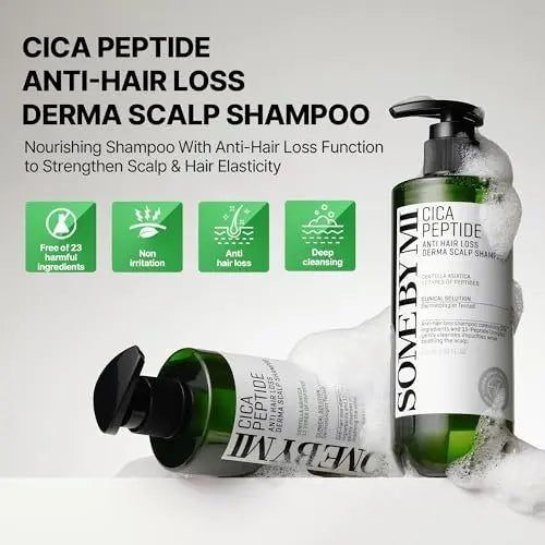 SOME BY MI Cica Peptide Derma Scalp Shampoo – Strengthening & Hydrating Shampoo for Thinning Hair & Sensitive Scalp – Korean Haircare 9.63 fl oz Avelisse