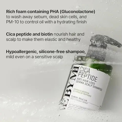 SOME BY MI Cica Peptide Derma Scalp Shampoo – Strengthening & Hydrating Shampoo for Thinning Hair & Sensitive Scalp – Korean Haircare 9.63 fl oz Avelisse