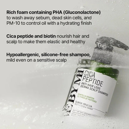 SOME BY MI Cica Peptide Derma Scalp Shampoo – Strengthening & Hydrating Shampoo for Thinning Hair & Sensitive Scalp – Korean Haircare 9.63 fl oz Avelisse