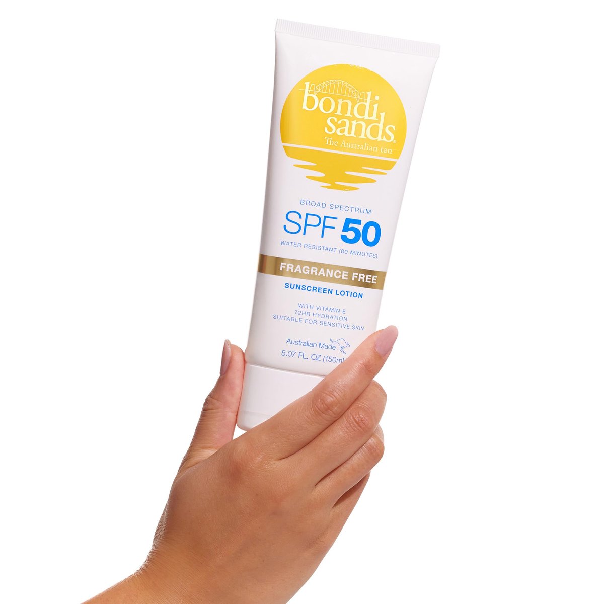 Bondi Sands Fragrance Free Sunscreen Body Lotion SPF 50 – Hydrating Broad Spectrum Protection, Sheer & Water Resistant (5.07 Oz/150 mL) - görsel 4