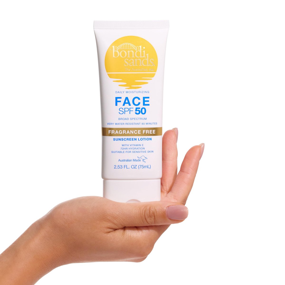 Bondi Sands Fragrance Free Daily Sunscreen Face Lotion SPF 50 | Hydrating UVA + UVB Protection, Non-Greasy, Gentle, Water Resistant | 2.53 oz - görsel 5