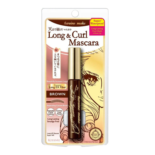 Heroine Make Waterproof Mascara Brown - Long & Curl Volume Mascara with Tubing Fiber for Natural Lash Look, Sensitive Skin, 0.21 oz Avelisse