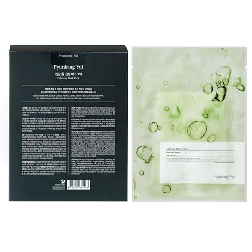 Pyunkang Yul Ceramide Calming Mask Pack 10 Sheets - Korean Face Mask with Panthenol, Hyaluronic Acid, Tea Tree, Shea Butter, Squalene & Cica for Sensitive Skin Avelisse