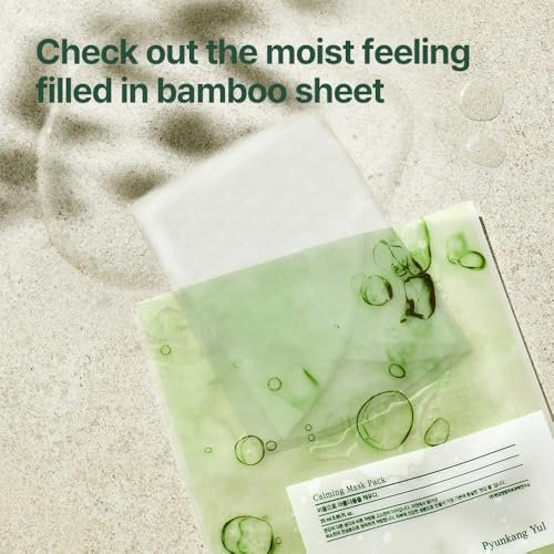 Pyunkang Yul Ceramide Calming Mask Pack 10 Sheets - Korean Face Mask with Panthenol, Hyaluronic Acid, Tea Tree, Shea Butter, Squalene & Cica for Sensitive Skin Avelisse