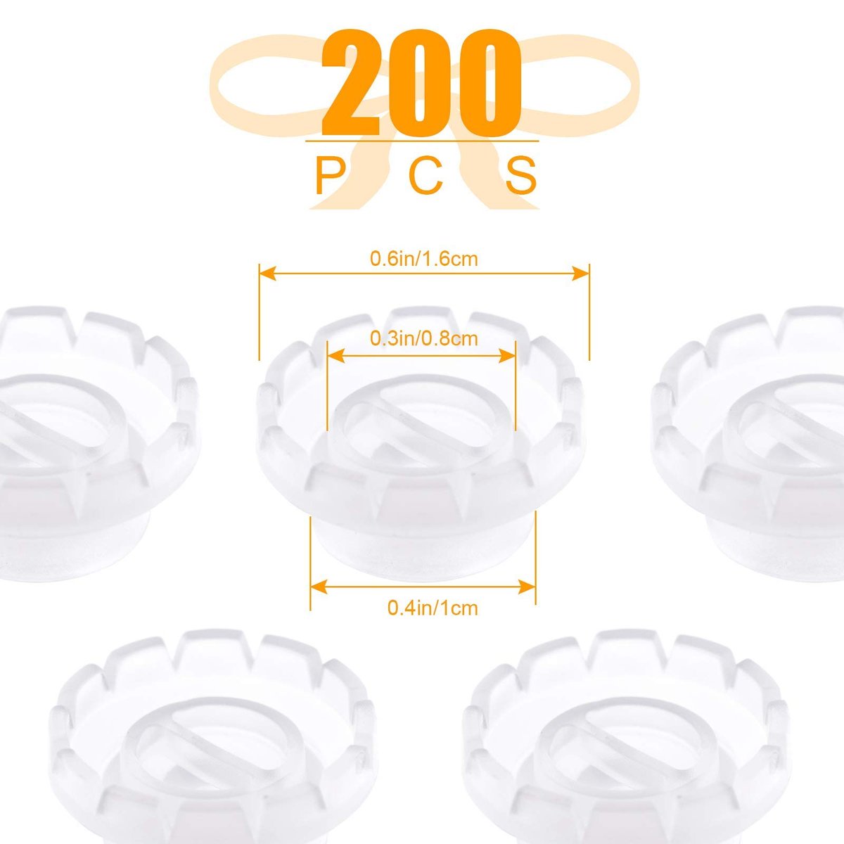 200-Pack Lash Glue Ring Cup with 2 Slots for Eyelash Extensions - Blossom Ring with Glue Points for Volume Fan Lashes - Lash Supplies Kit - görsel 5