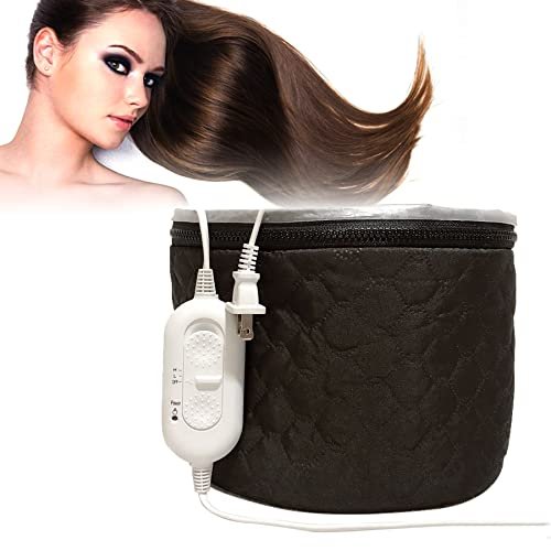 XNX 110V Electric Hair Cap - Home Hair SPA Steamer with 3 Temperature Settings, Nourishing Heat Cap for Deep Conditioning, Black Avelisse