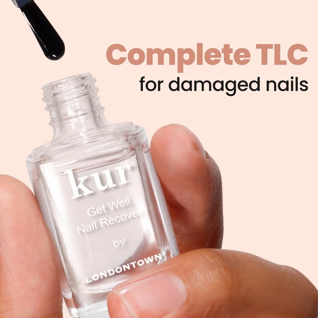 LONDONTOWN Get Well Nail Recovery - Strengthening Nail Care Repair Treatment for Weak Damaged Nails, Clear, 0.4 fl oz - görsel 7
