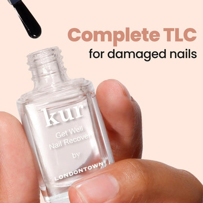 LONDONTOWN Get Well Nail Recovery - Strengthening Nail Care Repair Treatment for Weak Damaged Nails, Clear, 0.4 fl oz