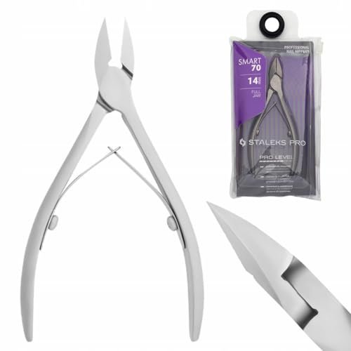 STALEKS PRO Smart 70 14mm Professional Nail Nippers – High Alloy Stainless Steel Nippers for Manicure & Pedicure - görsel 2