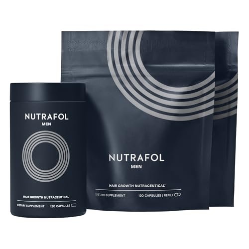 Nutrafol Men's Hair Growth Supplements – Clinically Tested for Thicker Hair & Scalp Coverage – Dermatologist Recommended – 3 Month Supply (Pack of 3) Avelisse