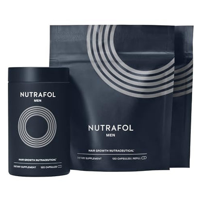 Nutrafol Men's Hair Growth Supplements – Clinically Tested for Thicker Hair & Scalp Coverage – Dermatologist Recommended – 3 Month Supply (Pack of 3) Avelisse