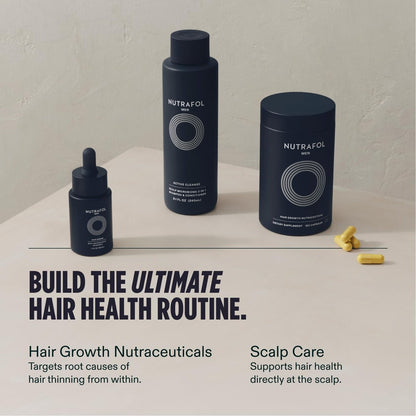 Nutrafol Men's Hair Growth Supplements – Clinically Tested for Thicker Hair & Scalp Coverage – Dermatologist Recommended – 3 Month Supply (Pack of 3) Avelisse