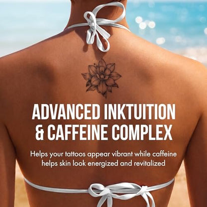Tan Asz U Midnight Maui Tanning Lotion - Double Shot 400X Bronzer, Black Pearl & Peptide Illuminator with Inktuition Tattoo Complex, 13.5 oz Avelisse