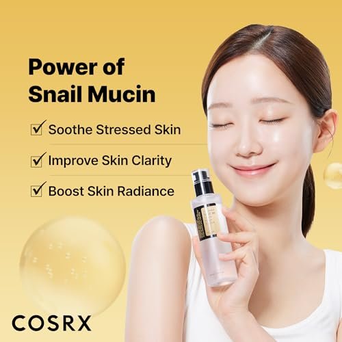 COSRX All About Snail Mucin Korean Skin Care Set – Mini Travel Essentials with Snail Mucin Face Wash, Serum, Moisturizer & Eye Cream Avelisse