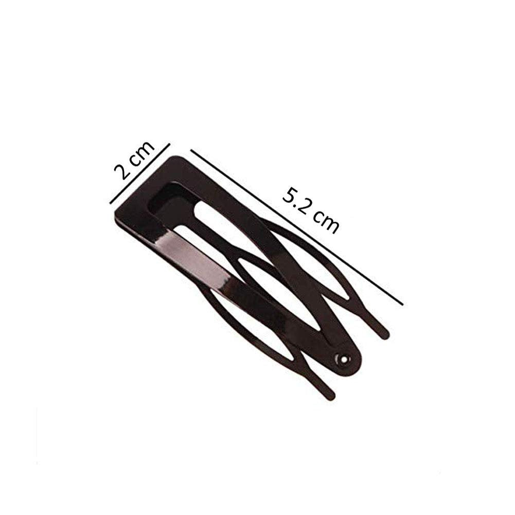 15 Pcs 2" Double Grip Hair Clips - Metal Snap Hair Barrettes for Women & Girls - Black - görsel 3
