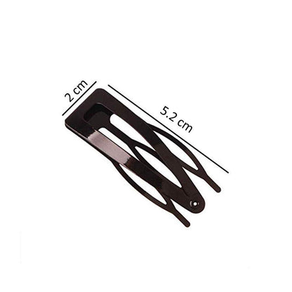 15 Pcs 2" Double Grip Hair Clips - Metal Snap Hair Barrettes for Women & Girls - Black