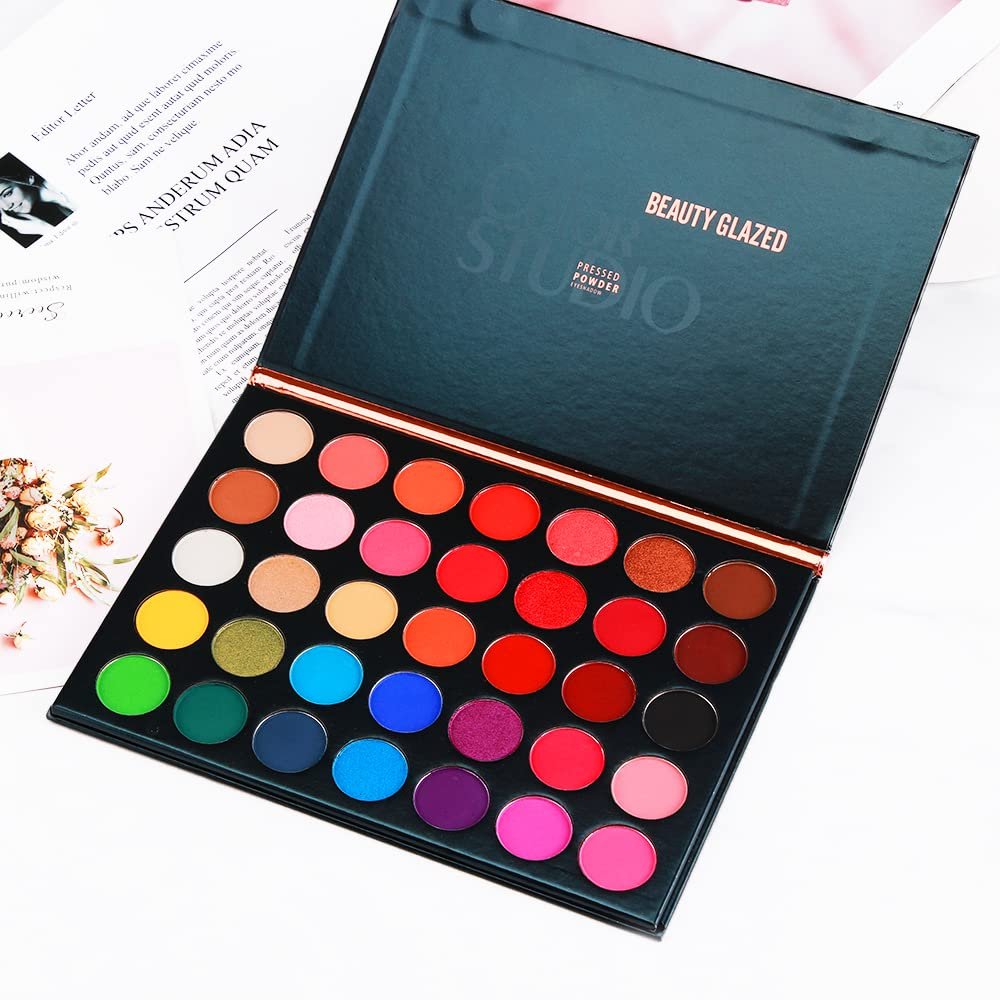 MYUANGO Color Studio Eyeshadow Palette – 35 Highly Pigmented Matte & Shimmer Shades, Waterproof & Blendable, Cruelty-Free Makeup Palette - görsel 11