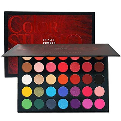 MYUANGO Color Studio Eyeshadow Palette – 35 Highly Pigmented Matte & Shimmer Shades, Waterproof & Blendable, Cruelty-Free Makeup Palette